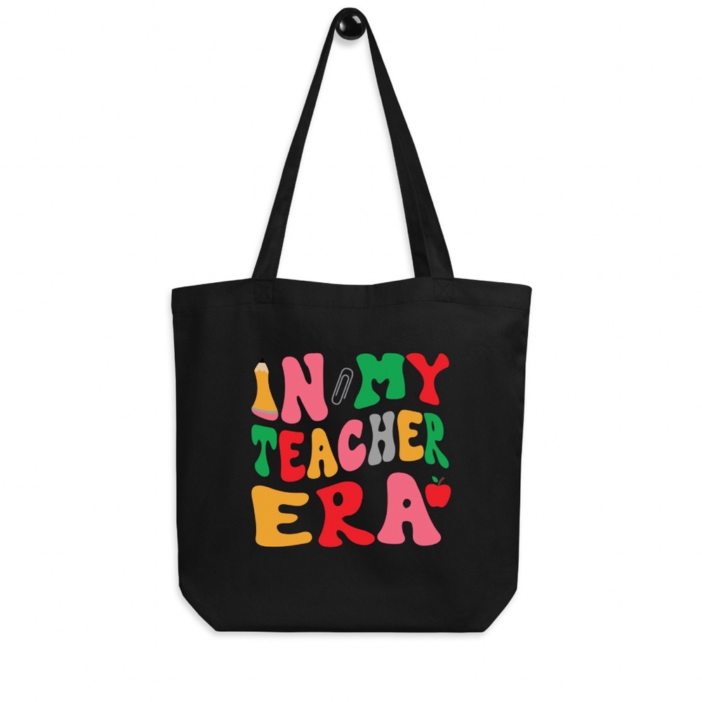 Groovy Teacher Eco Tote Bag | In My Teacher Era, 70s Vibes Teacher, Teacher Gift